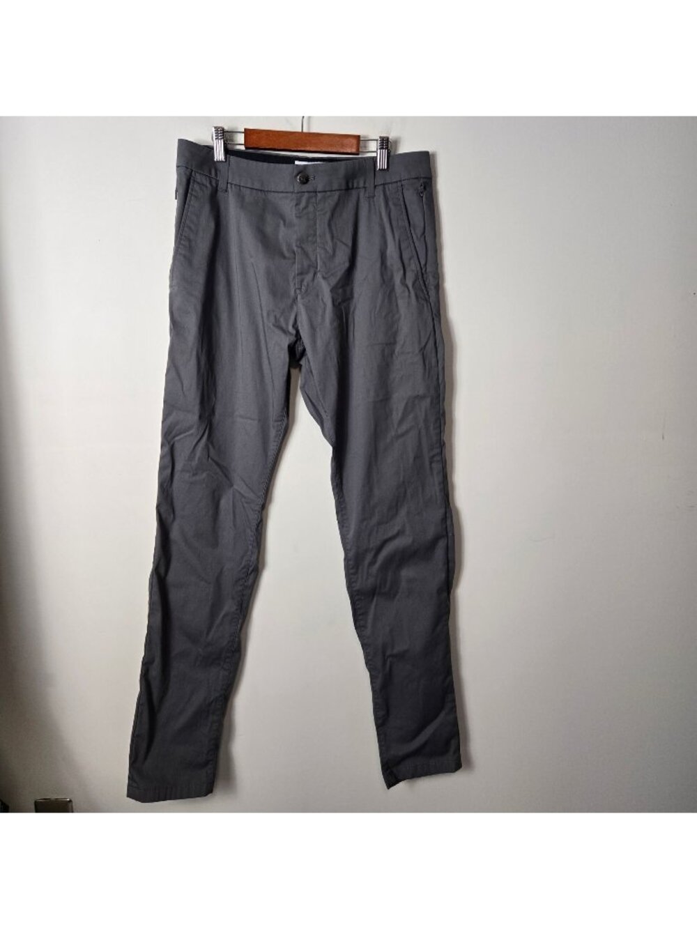 Birddogs Size 32 x 34 Slim Tech Unlined Grey Chino Khakis Pants